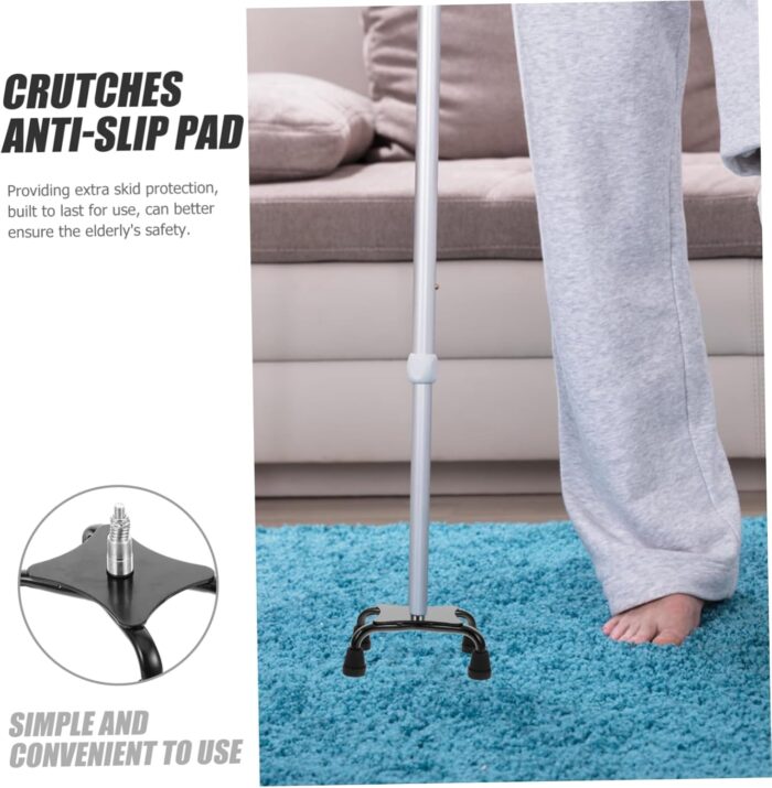 Walking Cane Tips Disabled People Utensil Quad Cane Tip Cane Foot Pad Snowshoeing Mountaineering Accessory - Image 9