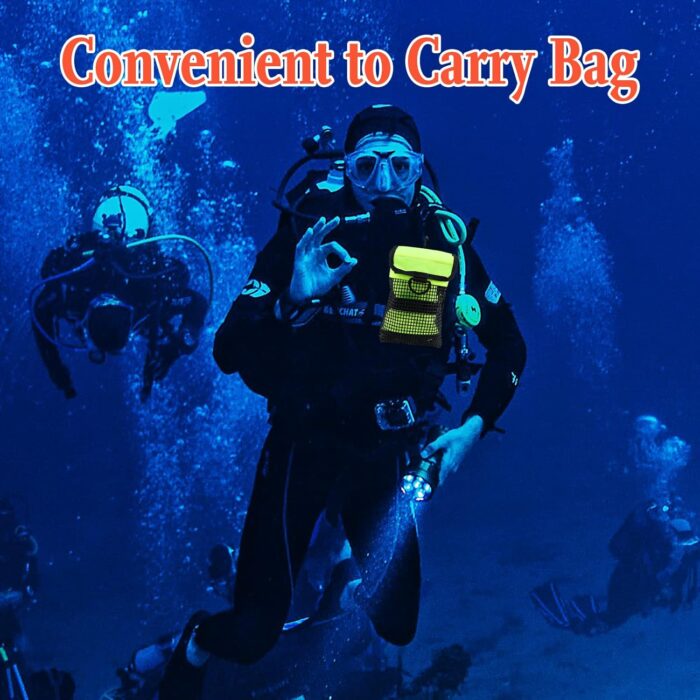 Scuba Diving Gear Bag, Finger Reel/SMB Safety Surface Marker Buoy Mesh Storage Pocket, Snorkeling Equipment Holder Carry Pouch - Image 3