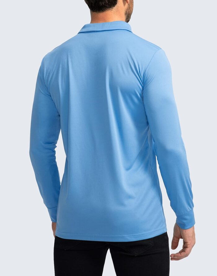Men's Polo Shirt Long Sleeve Golf Shirts Lightweight UPF 50+ Sun Protection Cool Shirts for Men Work Fishing Outdoor - Image 2