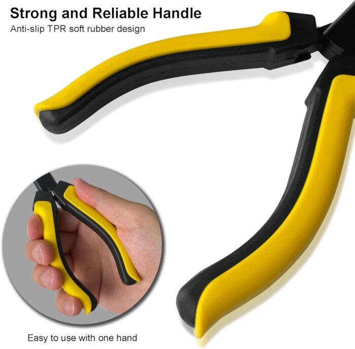 Hanpex-7 inch Fishing Pliers with Anti-rust Teflon coated, Freshwater/Saltwater Fishing Tools, Comfort Grip Handles Fishing Gear Idea for Fishing Trip - Image 3