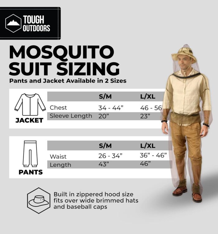 Mosquito Suit - Net Bug Mesh Pants & Jacket w/Hood for Outdoor Protection from Bugs, Flies, Gnats, No-See-Ums & Midges - Mosquito Proof Clothing for Men & Women - w/Free Carry Pouch - Image 5