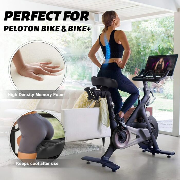 Bicycle Seat, Bike Seat for Women Men Extra Comfort Wide, Oversized Comfortable Seats Saddle for Peloton Bikes, Fit for Exercise Bikes, Electric Bikes, Mountain Bikes, Cruiser Bikes - Image 3