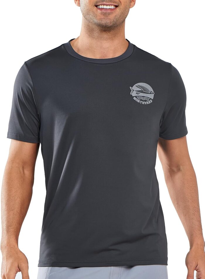 NORTHYARD Mens Rash Guard Shirt UPF 50+ UV Sun Protection Short Sleeve Athletic T-Shirts for Men Quick Dry Fishing Beach Swim - Image 2