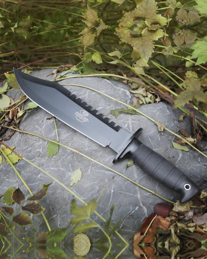 Mossy Oak Survival Hunting Knife with Sheath, 15-inch Fixed Blade Tactical Bowie Knife with Sharpener & Fire Starter for Camping, Outdoor, Bushcraft - Image 7