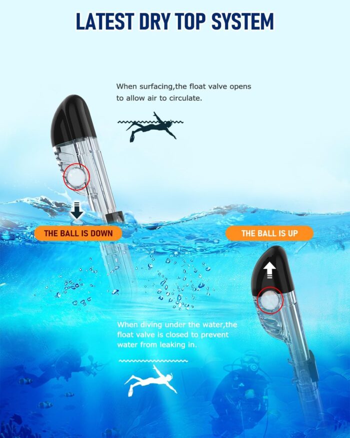W WSTOO Multifunctional Snorkel Swim Mask That Allows You to Breathe Through Your Nose, 180 Degree Panoramic View, Anti-Fog Anti-Leak Snorkeling Gear for Adults, Best Gift for Summer Holiday Travelers - Image 5
