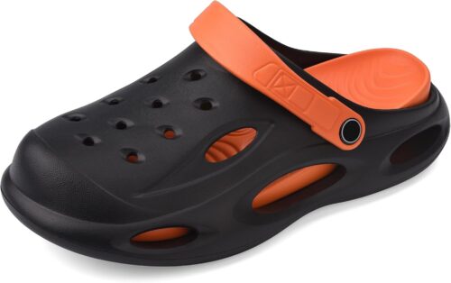 VONMAY Men's Arch Support Clogs Garden Shoes Slip-on Slides Comfortable Sandals Outdoor Beach Slippers with Romovable Cushion Insole