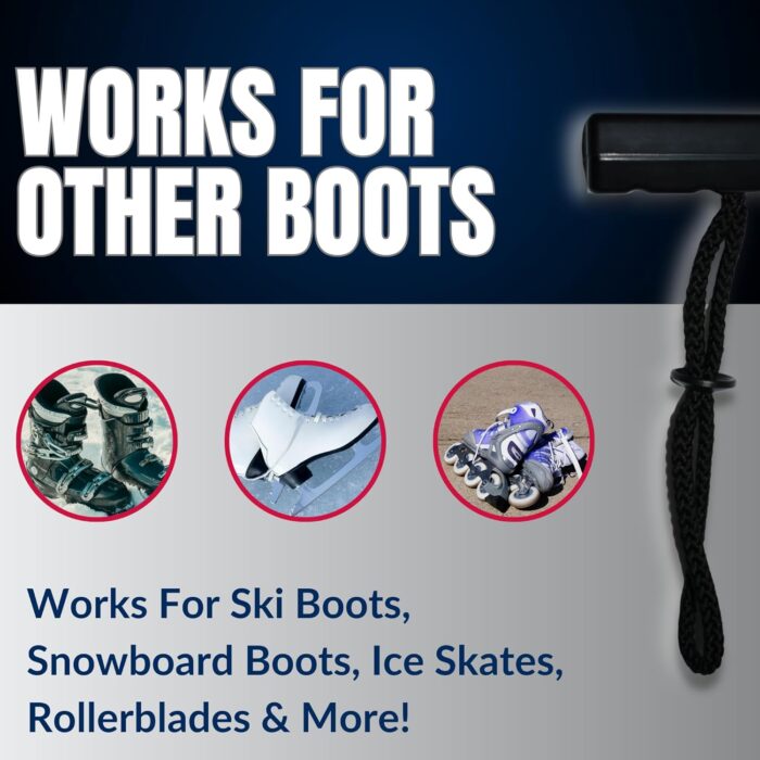 Covey Sports Ski Boots Carrier Strap with Thermoplastic Handle & Durable Nylon Cord - Lightweight Ski Boot Holder & Tote for Easy Transport - Compact Snow Sports Equipment Accessory Made in USA - Image 3