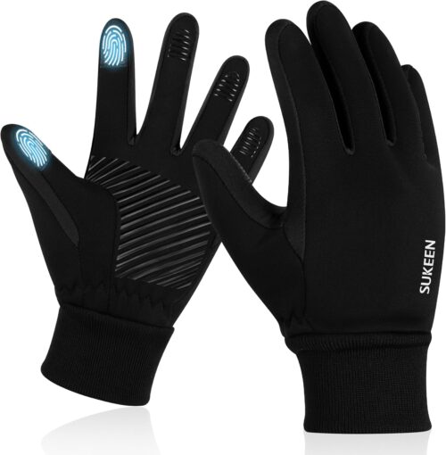 Sukeen Kids Winter Gloves, Touchscreen Anti-Slip Kids Cycling Gloves for Kids Boys Girls, Lightweight Boys Gloves for Running Cycling Biking Sports Outdoor