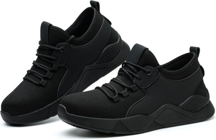 ulogu Waterproof Shoes for Men Women Non Slip Work Sneakers Food Service Water Resistant Slip on Walking Shoes Black - Image 7