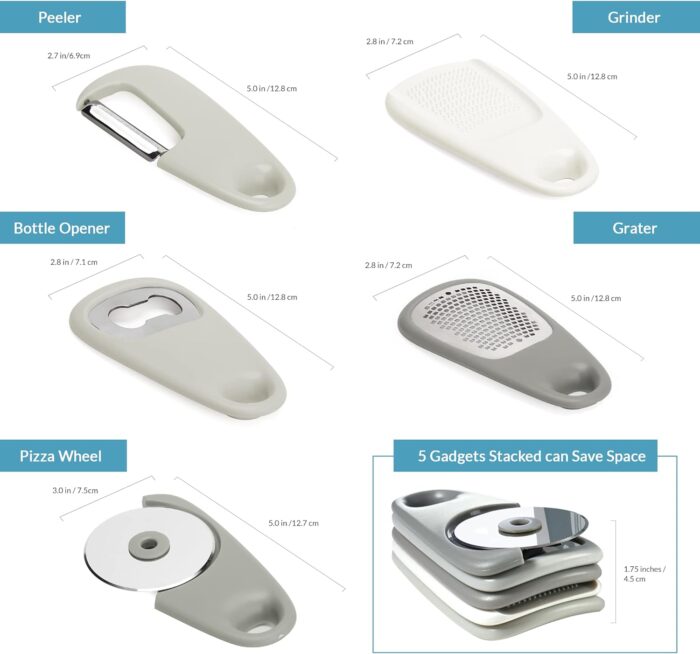 Space Saving Kitchen Gadgets - Kitchen Gadgets Set 5 Pieces - Camper Gifts - RV Gifts - RV Kitchen Accessories - Gifts for RV Owners - RV Gadgets - Dishwasher Safe - Image 5