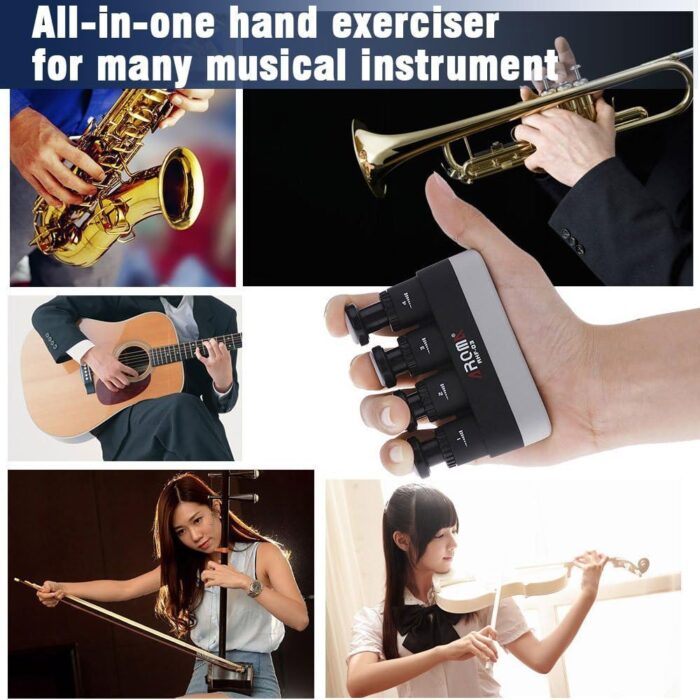 Finger Strengthener,4 Tension Adjustable Hand Grip Exerciser Ergonomic Silicone Trainer for Guitar,Piano,Trigger Finger Training, Arthritis Therapy and Grip, Rock climbing (AHF-03) - Image 6