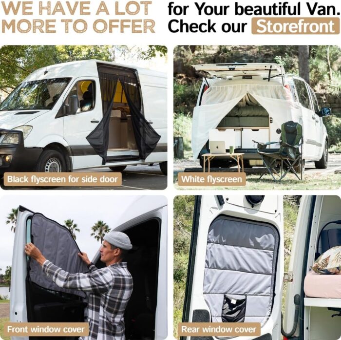 Living in a Bubble Magnetic Bug Screen for Front Doors (Pair), Compatible with RAM Promaster. Vanlife Accessories & Van Life Essentials - Image 8