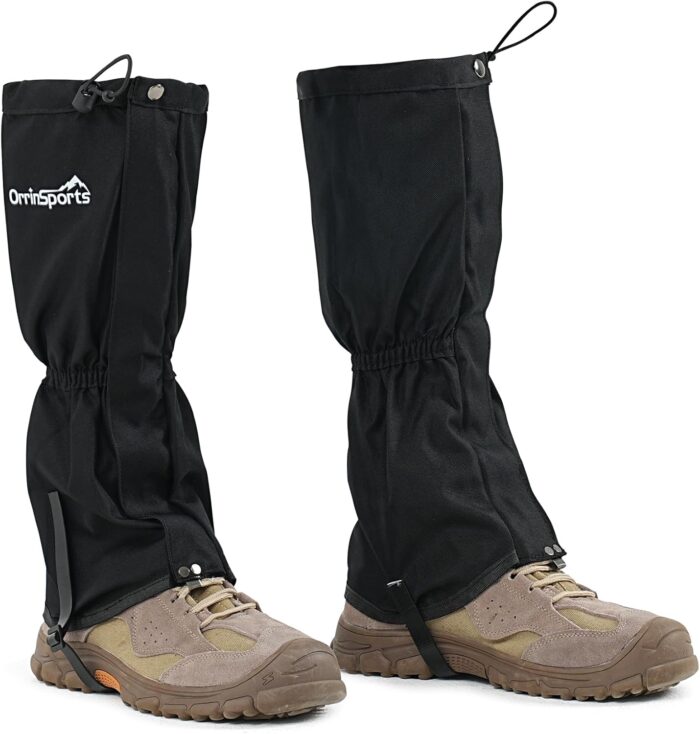 Waterproof Adjustable Leg Gaiters for Men and Women Snow Boot Gaiters for Hiking in Hunting Sand and Mud Mountain Climbing or Snowshoeing