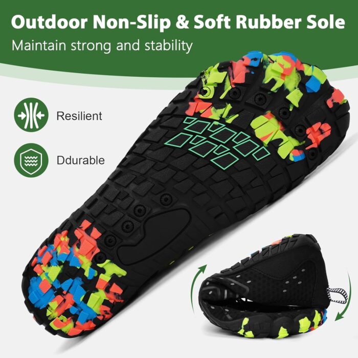 Hike Barefoot Water Shoes Women Men Footwear Wide Toe Quick-Dry Pro Barefoot Swim Beach Breathable Grounding Shoes Non-Slip Aqua Socks Shoe for Pool Walking Kayaking Hiking Surfing - Image 4