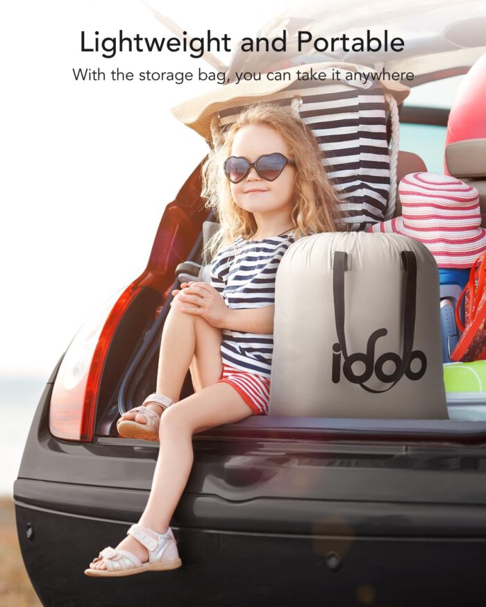 iDOO Queen Air Mattress with Built in Pump, 18 Raised Comfort Blow up Mattress, Upgraded Four Chamber Airbed, Inflatable Mattress for Guests and Home, colchon inflable, Air Bed, 650 lbs Max - Image 9