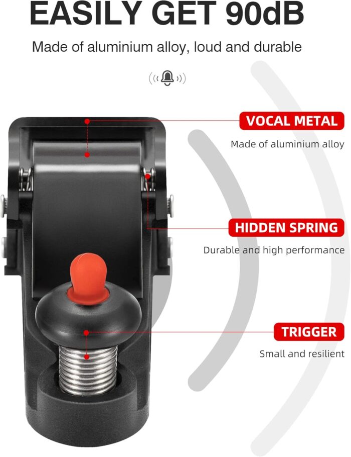 ROCKBROS Bike Bells Hidden MTB Bells Bicycle Bells for 22.2mm Handlebars, More Than 100dB, Clear & Long Sound Ringer, Mountain Bike, Scooter, Youth Bike - Image 3