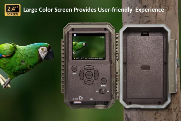 P70 Trail Camera, 64MP 1296p, Game Cameras with No-Glow IR Night Vision, Motion Activated, Waterproof for Wildlife Deer Cams, Hunting - Image 5