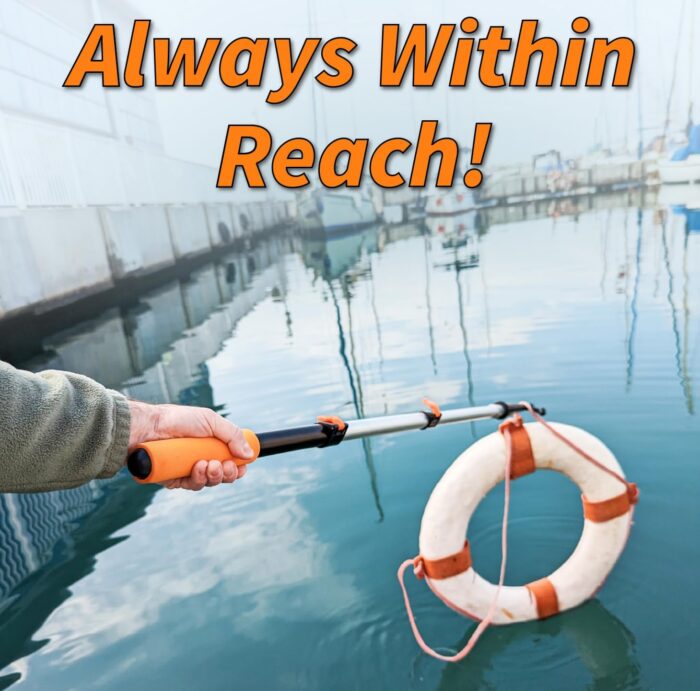 Boat Hook for Docking with Telescoping Extension Pole // Durable, Floating, Lightweight and Sturdy Telescoping Boat Hook Pole // the Ultimate Boat Pole for Docking, Push-Pull and Boating - Image 5