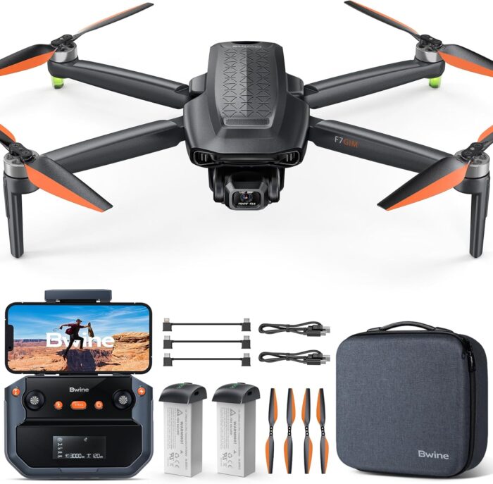 Bwine F7GIM Pro Drone with 6K UHD Camera and 3-Axis Brushless Gimbal, GPS Smart Control for Adults and Beginner, Plus 70Mins Flight Time, 10000Ft FPV Digital Transmission and TOF Safety Support