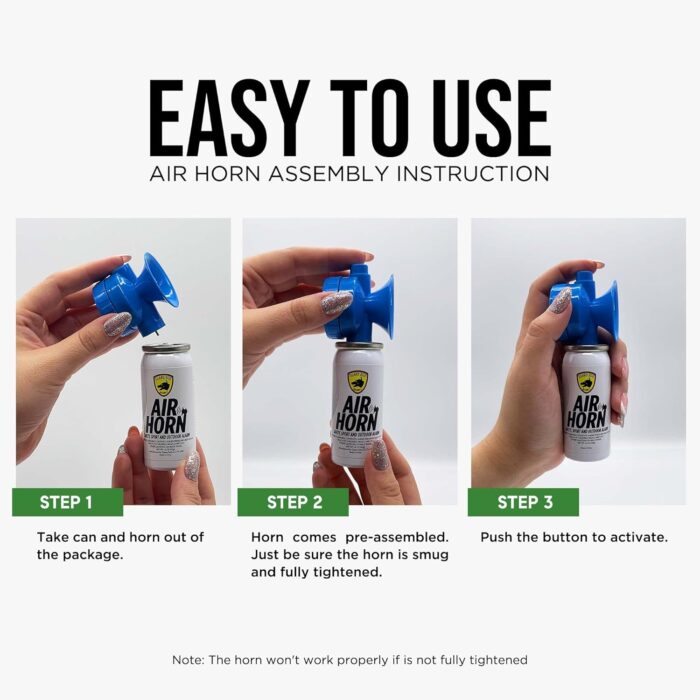 Guard Dog Security Air Horn for Safety, Loud Blow Horn, Hand Held Mini Air Horn, Fog and Boat Horn for Marine, Football Games, Sporting Events and Outdoor Alarms, Powerful 1-Mile Sound Blast 1.4 oz - Image 5