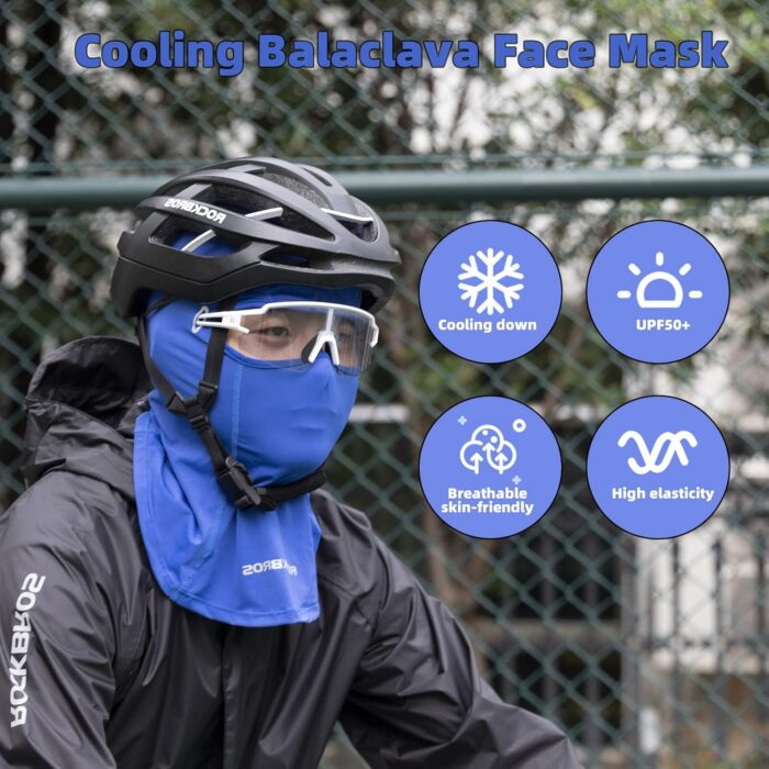 ROCKBROS Summer Balaclava Face Mask Cooling Neck Gaiter Breathable Face Covering Motorcycle Cycling for Men Women - Image 2