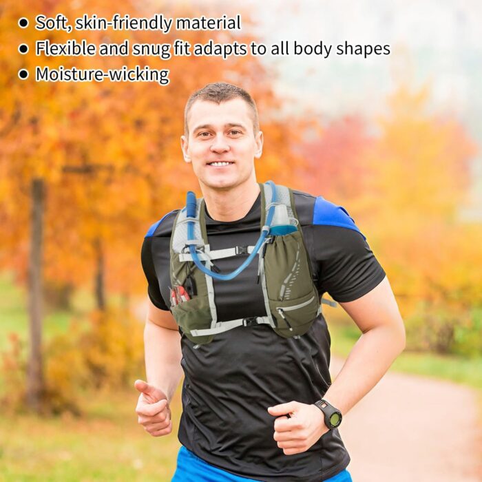 Lightweight Running Vest for Women and Men Hydration Backpack Pack with 1.5L Water Bladder Bag Running Gear Accessories for Hiking Trail Cycling Marathon - Image 7