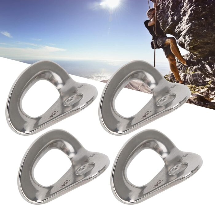 4 Pcs Climbing Hanger Stainless Steel Hanger Bolts Rock Durable Rock Climbing Accessories for High Altitude Operations Mountaineering - Image 2