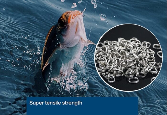 100Pcs Fishing Split Rings Stainless Steel Fishing Oval Split Rings Swivel Snap Carp Fishing Tackle Chain Connector Heavy Duty Split Rings Size Wire Diameter Terminal Tackle and Accessories 0.7mm - Image 5