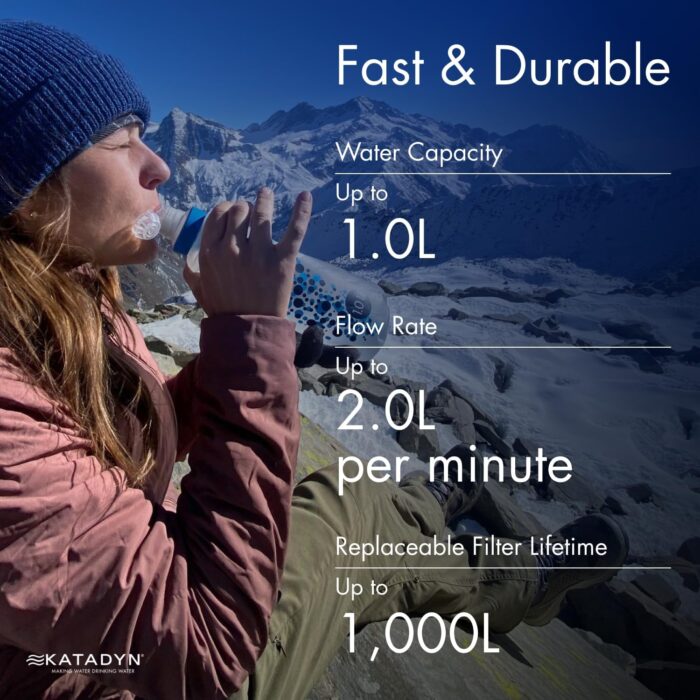 Katadyn BeFree 1.0L Ultralight Collapsible Water Filter Bottle for Hiking, Camping, Backpacking - Image 7