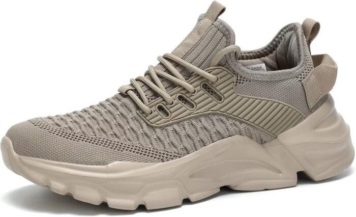 Men's Running Shoes, Non Slip, Breathable, Lightweight Fashion Sneakers, Slip Resistant Athletic Sports Walking Gym Work Shoes - Image 2