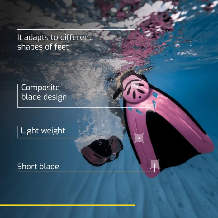 Cressi Adult Adjustable Snorkeling Fins with Ultra Resistant Buckles, Very Light, Ideal for Traveling - Tonga: Designed in Italy - Image 7