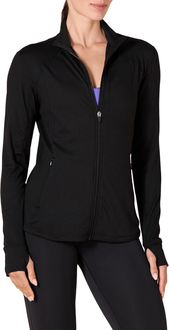 Amazon Essentials Women's Fleece Full-Zip Jacket - Brushed Tech Stretch (Available in Plus Size)