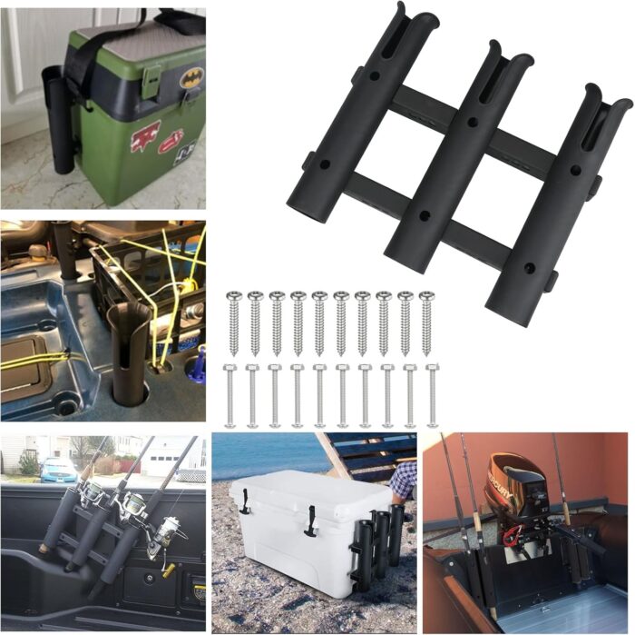 Fishing Rod Holders Boat Rod Holders with Screws Plastic Tube Pole Holders Bracket for Boat Kayak Garage Cooler Trailer Portable - Image 7