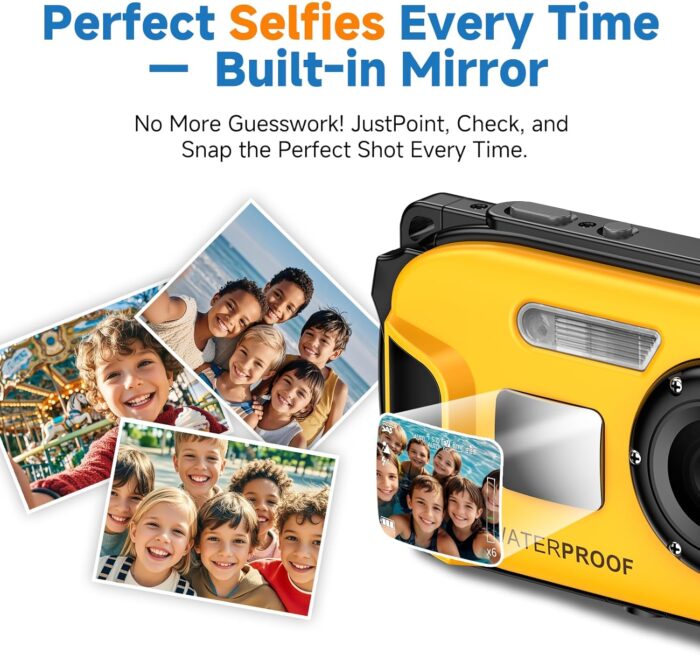 Underwater Floating Digital Camera – 48MP HD Bare-Body Waterproof Camera, No Case Needed for Underwater Fun & Childhood Memories (Yellow) - Image 5