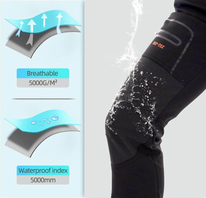 BenBoy Men's Snow Ski Outdoor Waterproof Windproof Fleece Cargo Hiking Pants - Image 4