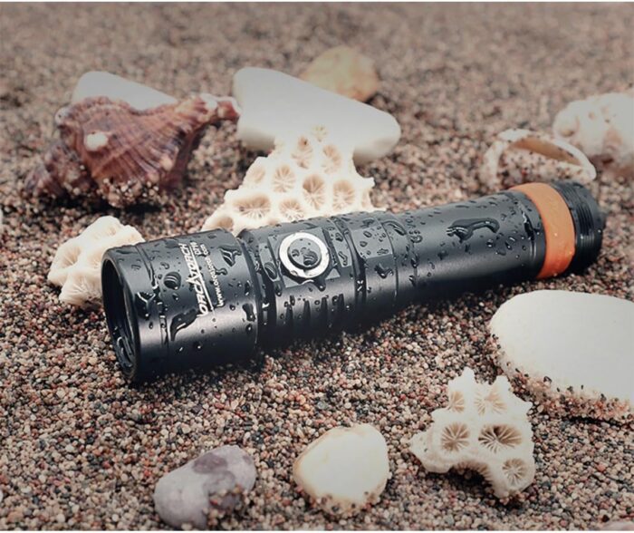 ORCATORCH D710 Scuba Diving Light, 3000 Lumens Super Bright Underwater Flashlight with 6 Degrees Narrow Beam, IP68 Waterproof Night Dive Torch 150 Meters Submersible Light (Black) - Image 7