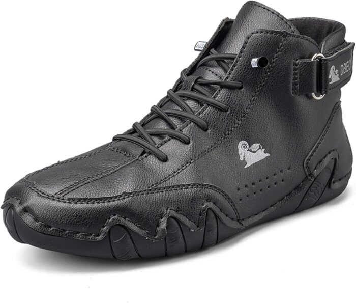 Explorer Waterproof Lightweight Mens Outdoor Shoes for Hiking Italian Handmade Suede High Top Boots Non-Slip Barefoot Ankle Boots