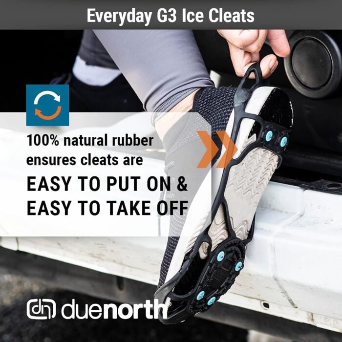 Due North Everyday G3 Ice Cleats for Shoes & Boots - Traction Spikes for Men & Women to Improve Grip on Snow & Ice - Image 4
