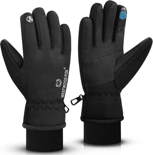 Waterproof Winter Gloves for Men & Women,Windproof, Warm Ski Gloves, Touchscreen, Anti-Slip Grip Gloves for Cycling, Snowboarding, Hiking, Running, Driving and Outdoor Sports