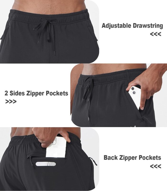 NORTHYARD Men's Fleece Lined Pants Athletic Workout Running Joggers Winter Warm Wind Sweatpants for Active Gym Track Jogging - Image 4