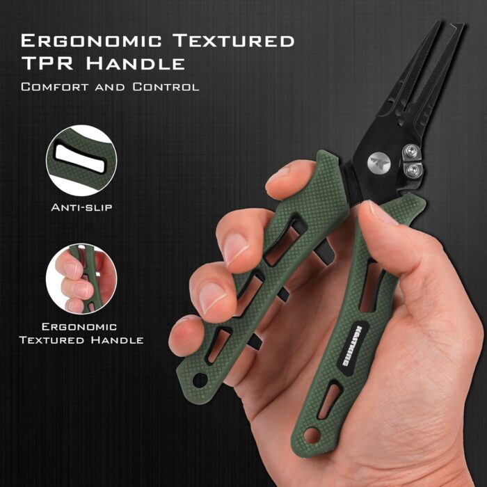 KastKing Cutthroat 7 inch Fishing Split Ring Pliers, 420 Stainless Steel Fishing Tools, Saltwater Resistant Fishing Gear, Tungsten Carbide Cutters - Image 5