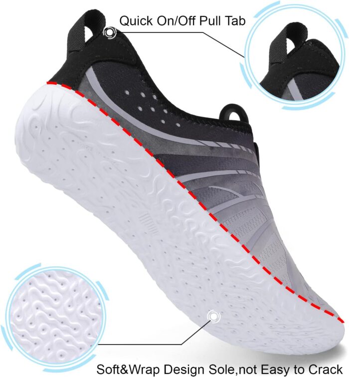 Spesoul Womens and Mens Water Shoes Breathable Quick Dry Soft Barefoot Aqua Socks for Hiking Swim Beach Surf Yoga Sport - Image 3