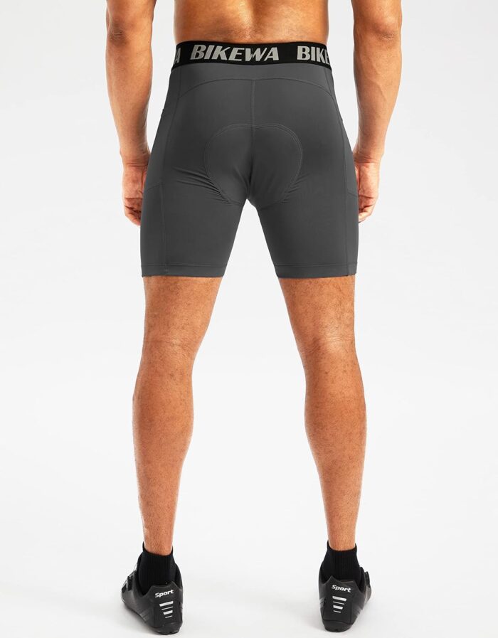 Men's 4D Padded Bike Shorts Cycling Underwear Biking Bicycle Padding Shorts for Men Side Pockets - Image 3