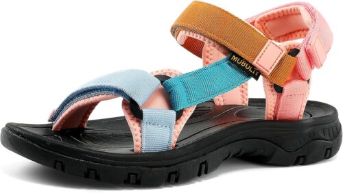 Women's Hiking Sport Sandals Water Outdoor Athletic Shoes With Arch Support Adjustable Beach Shoes