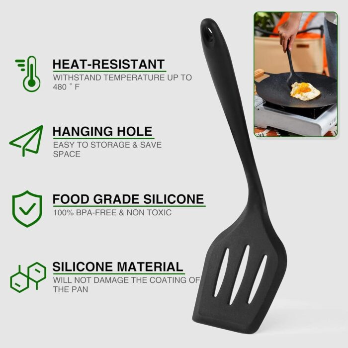 Camping Essentials Cookware Cooking Utensils Set - Portable Camp Kitchen Mess Kit Outdoor Accessories, Stainless Steel & Silicone, Camping Gear Equipment for RV Picnic Grill - Image 2