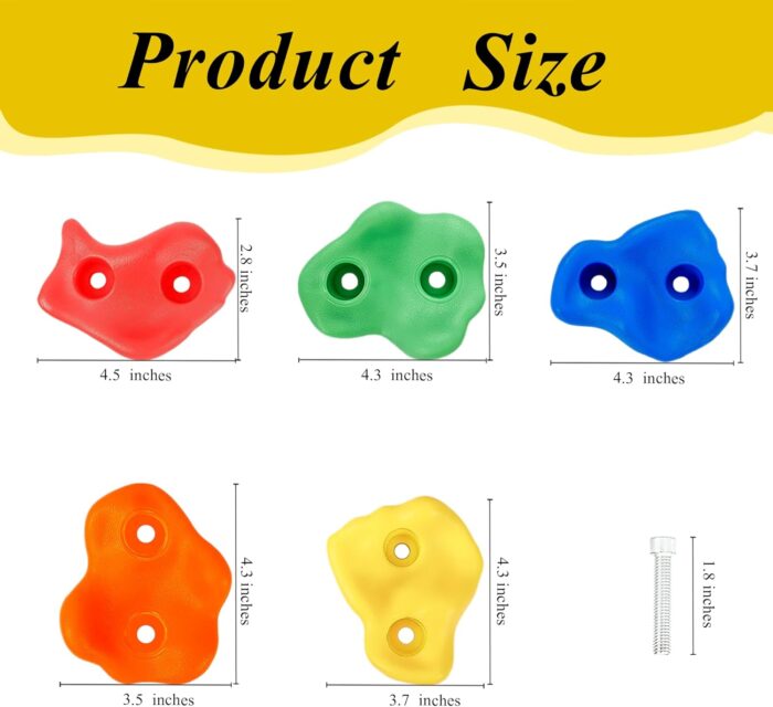 C CRYSTAL LEMON Rock Climbing Holds for Toddler Playground - Image 2
