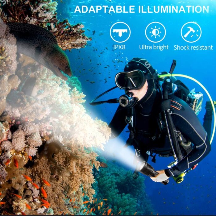 Wurkkos DL30 Dive Light Scuba Diving - Dive Flashlight Super Bright Max 3600 Lumen with 5000K 90CRI 100m Underwater Flashlight for Diving IPX-8 Waterproof Submersible Flashlight with USB Charger - Image 2