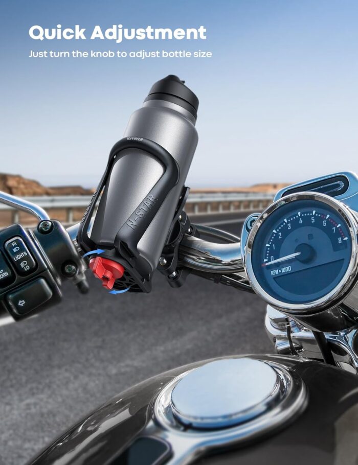 Lamicall Bike Water Bottle Holder - [for 2-2.75" Diameter Bottles] [for Handlebar & Frame] Motorcycle Cup Holder, Bicycle Drink Cage with Screw Tool, Fit Standard and Smaller Size Bottles - Image 4