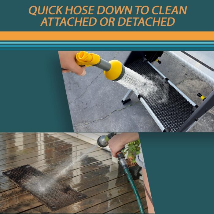 RV Step Covers - Trail Scrubber Boot Brush Cleaner for Camper Steps | Universal Fit Trailer & Semi Truck Accessories | Heavy Duty Stair Carpet Treads Alternative | RV Essentials - Image 7