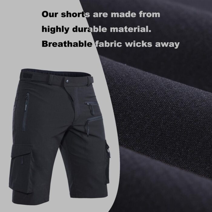 Men's Mountain Bike Shorts Stretch Hiking Cargo Shorts Quick Dry with Zipper Pocket for Bicycle Cycling Casual Golf - Image 4